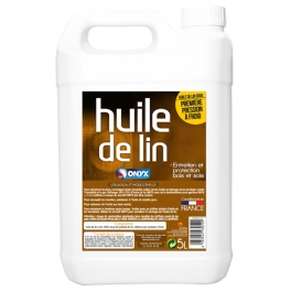 10L - Huile de lin pure pour Bois - pour Extérieur - Intérieur